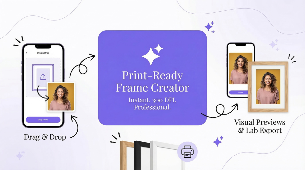 PicPick Print Frame Creator Interface