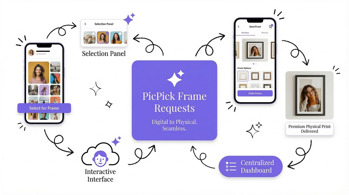 PicPick Frame Requests Dashboard